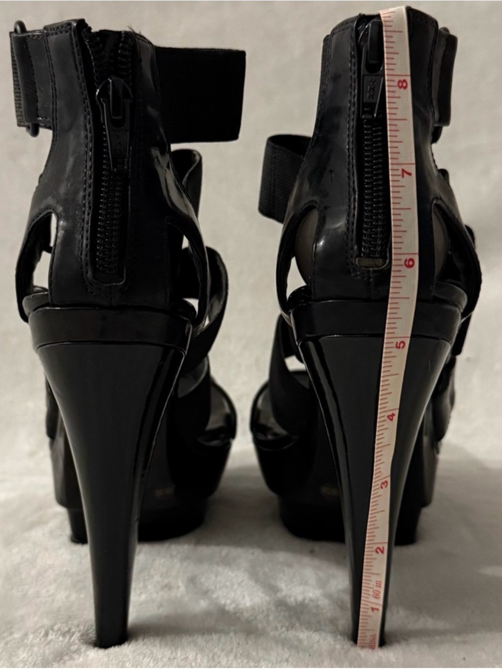 Jessica Simpson JS-Kale Black Elastic Strappy Platform Heels - Picture 3 of 14